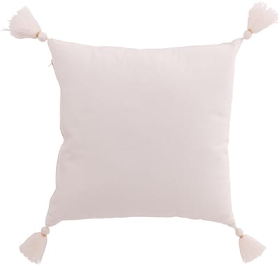 J-Line kussen Sneeuwvlok + Kwasten - katoen - wit/beige