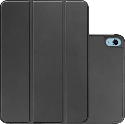 Hoes - Geschikt voor Apple iPad A16/A18 (2022/2025/2026) - 10.9 & 11 inch (10e, 11e & 12e generatie) - Dun & Stevig - Trifold Bookcase - Hard Cover - Hardcover Book Case - Tablet Hoesje - Zwart