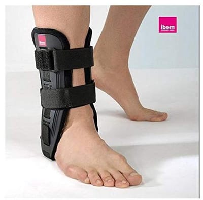 Enkelbrace - Voetbrace Enkel - Revalidatie Na Blessure - Opblaasbare Luchtkussens - 1 Stuk - Zwart