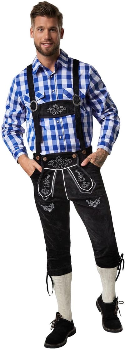 dressforfun - Lederhose Fichtelgebirge XXL - verkleedkleding kostuum halloween verkleden feestkleding carnavalskleding carnaval feestkledij partykleding - 302844