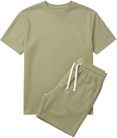 Zomerset Heren - Oversized T shirt en Shorts Heren - Twinset - GB-918 - Bruin - Maat M