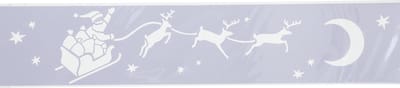 Feeric Christmas Kerst decoratie raamsjablonen - kerstman slee - 12 x 60 cm -raamversiering