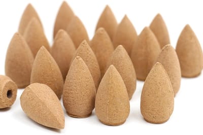 100 stuks natuurlijke wierookkegels - watervalwierookstokjes met sandelhout voor aromatherapie thuis en op kantoor