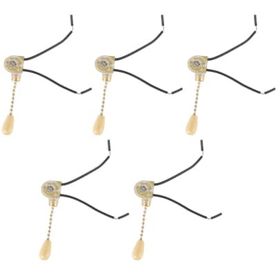 5 stuks Trekketting Schakelaar Exquise Vervanging Plafondventilator Lichtschakelaar Koord voor Wandlamp 250V 125V beige