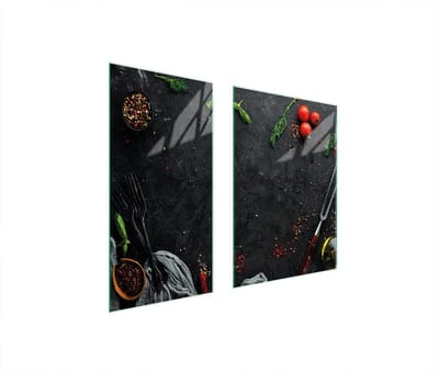 TMK ArtDeko Serie - Glazen Beschermplaat - 75x52 cm - Steenschilfer - Veelzijdig Gebruik