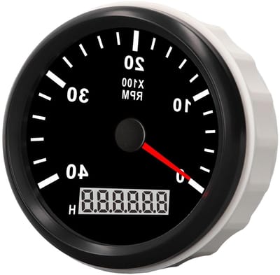 Motortoerenteller - Urenteller - Motorprestaties Meten - IP67 Waterdicht - 85 Mm - Zwart
