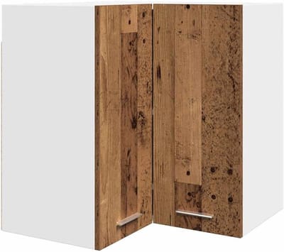 Hoekhangkast Hout - Keukenkast Opslag - Keuken Organiseren - Optimaal Hoekgebruik - 57 x 57 x 60 cm - Oud Hout