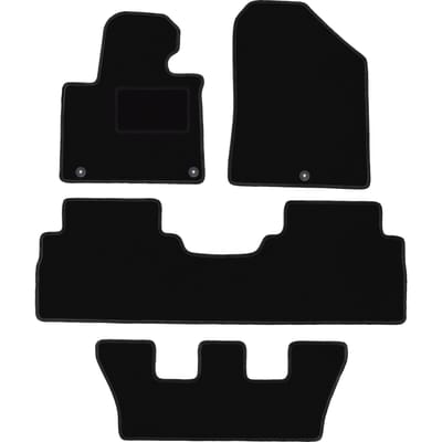 Zwarte velours vloermatten voor: Kia Sorento III 7-zits (2015-)