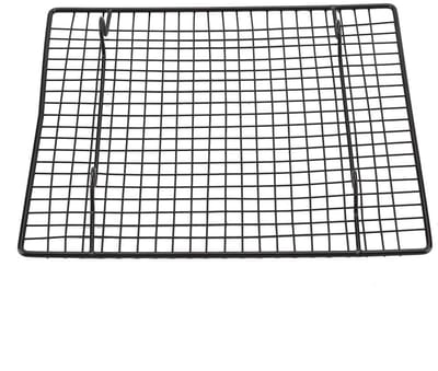 Dailygoods- Koelrek Hittebestendig - Bakrek Roestvrij Staal - Anti-aanbak Grillplaat - 26 x 23 cm - Gelijkmatig Koelen - Voorkomt Doorzakken - Bakplaat