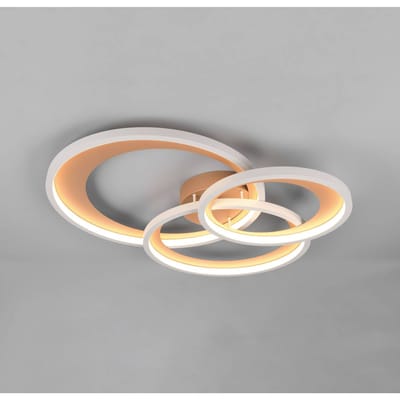 Trio Lighting LED plafondlamp Granada, bruin, lengte 71 cm, metaal, CCT