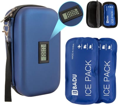 Insuline koeltas voor diabetici met 2 koelaccu's en thermometer