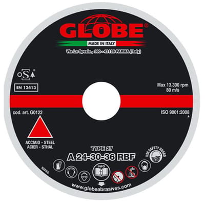Globe G0127 Afbraamschijf Vlak 230x7x22.2mm 25 stuks