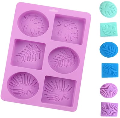 Dailygoody - Zeepvorm - Zeepmaker - Flexibele siliconen bakvorm - Paars - Geschikt voor DIY zeep maken - Creatief en leuk voor iedereen