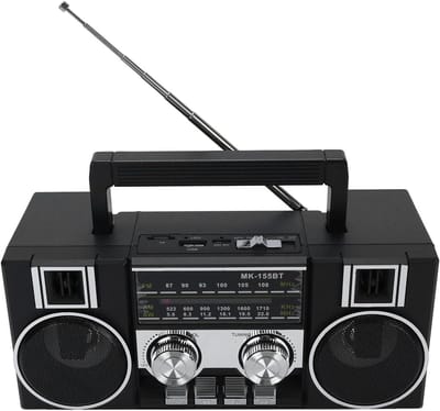 Draagbare Radio - Oplaadbare Muziekspeler - Ontspanning Buiten - Bluetooth Muziek Streamen - Compact Formaat - Zwart