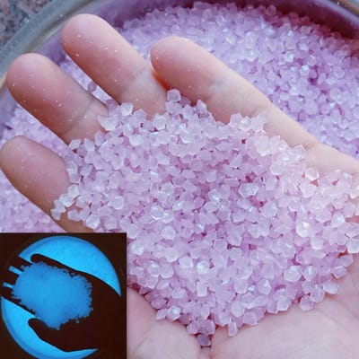 2000 stuks Kleurrijke Lichtgevende Steen, Fluorescerend Grind, 3-5 mm Specificatie Aquarium Tuin Micro Landschap DIY Decoratie Lichtgevend Zand 2000PCS