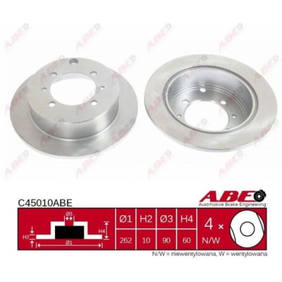 Remschijf ABE C45010 achter, volledig, 1 Stuk