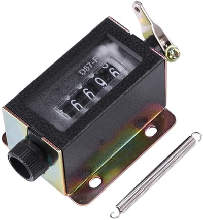 Mechanische Telteller - Digitale Teller - Nauwkeurig Tellen - 5-cijferig Display - 9 x 5 x 4 cm - Zwart