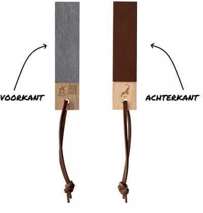 Robert Herder IBEX Pocket Strop Paddle – Natuursteen en Leer – Korrel 1000 – Fijn 10 micron – 135x30x18 mm