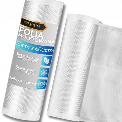 Foliex R-25Z - Vacuümrol - 25cm x 600cm - Molet Wand - PA/PE