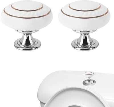 ONF3 - Toilettanktop - Drukknophulp - Eenvoudige installatie - Wit - Geschikt voor dubbele en enkele toiletten - Ideaal voor lange nagels - Verp...