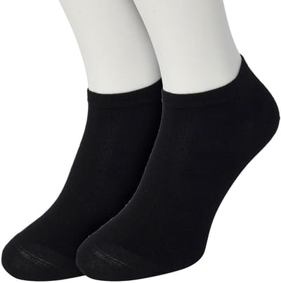 Bonnie Doon Sneakersokken Heren Zwart maat 47/52 - 2 paar - Basis Korte Sokken - Gladde Naden - Enkel Sokken - Uitstekend Draagcomfort - Enkelsokken - Sneaker Sokken - 2-pack - Multipack - Effen - Black - OL8120012.101
