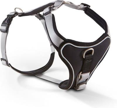 Wolters hondentuig gepolsterd Professional Comfort, maat -1: 27-32cm x 15mm zilver/zwart