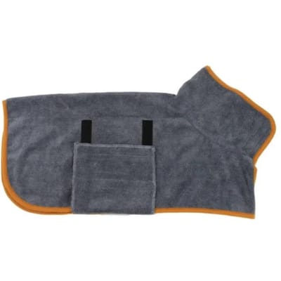 Hondenbadjas Handdoek Badjas Huisdier Sneldrogende Jas Zachte Verstelbare Absorberende Handdoek Voor Grote Middelgrote Kleine Honden XS black