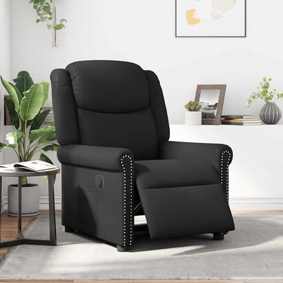 vidaXL - Fauteuil - elektrisch - verstelbaar - kunstleer - glanzend - zwart