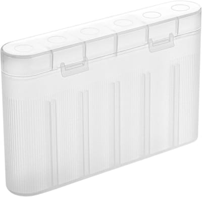 Batterij Opbergdoos - Batterijhouder Organizer - Batterijen Sorteren - Transparant Ontwerp - 6 Batterij Capaciteit - Doorzichtig