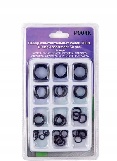 Помощник P004K - Rubberen O-ring Set - 50 stuks - Verschillende Maten