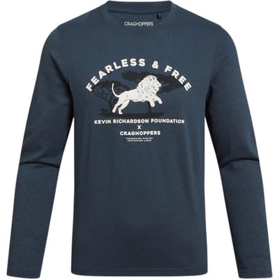 Craghoppers Kinder/Kids Cruz Lion Nosilife T-shirt met lange mouwen (Blauwe steen)