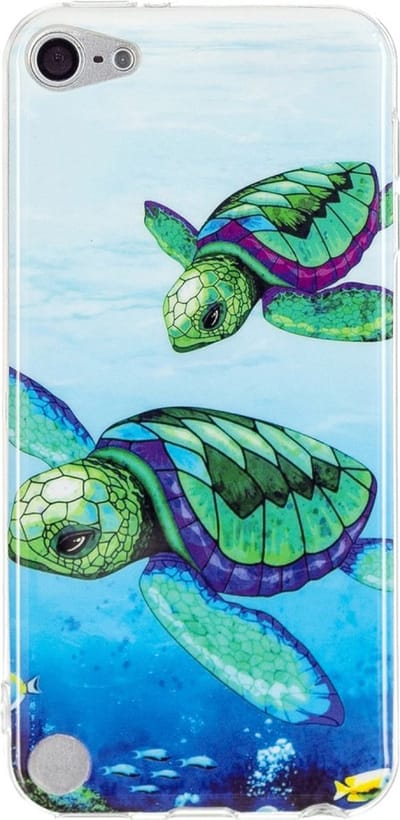 Peachy TPU hoesje geschikt voor iPod Touch 5, 6 en 7 - blauw en groen