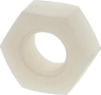 Nylon moer M6 - DIN 555 - Zeskantmoeren metrisch - 10 stuks
