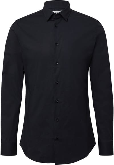 s.Oliver BLACK LABEL - Hemd - Maat 45 - Mannen - ZWART - katoen