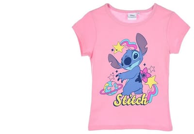 Disney Stitch - T-shirt Disney Stitch - roze - meisjes - maat 98