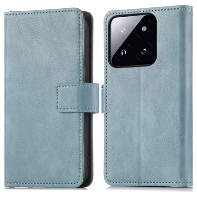 imoshion Hoesje - Geschikt voor Xiaomi 14T - Luxe Bookcase - Lichtblauw
