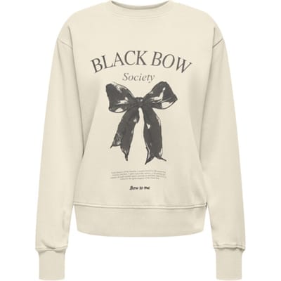 Only Onllucinda bow ls o-neck box swt off-white