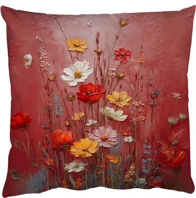 Sierkussens - Kussentjes Woonkamer - 50x50 cm - Bloemenboeket - Diepte - Tastbare textuur