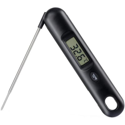 Opvouwbare Sonde Digitale Direct Afleesbare BBQ Grill Vleesthermometer Keuken Koken Voedselthermometer gray