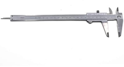 Professionele Remklauw Vernier Caliper van Roestvrij Staal, Temperatuurbehandeld, 0-8"/200mm, Precisie Meting en Duurzaamheid