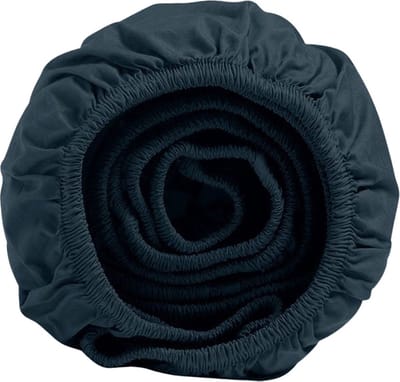 Yumeko kinderhoeslaken percal katoen blauw 70x150x15 - Bio, eco & fairtrade