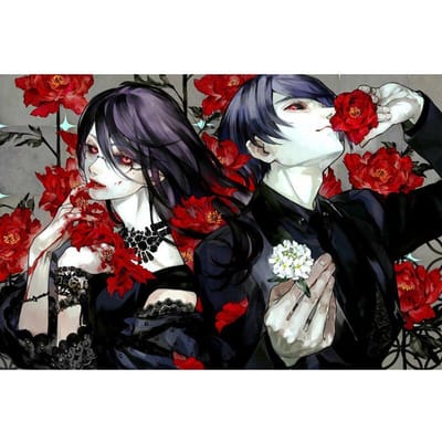 5D bricolage diamant peinture Vampire Couple diamant strass broderie point de croix 20X30CM gray