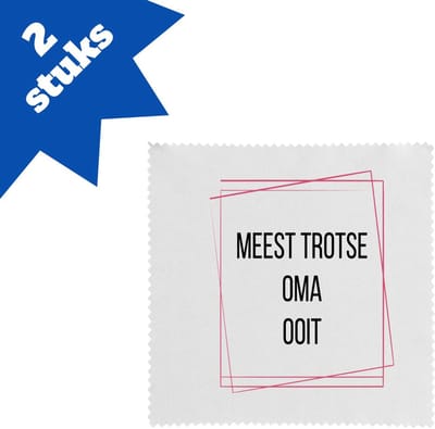 Akyol - meest trotse oma ooit brillendoekjes - Oma - trotse oma - verjaardagscadeau - verjaardag - cadeau - cadeautje voor oma - oma artikelen - kado - geschenk - gift - 17,8 bij 17,8 cm - 2 stuks