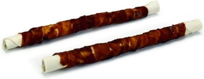 3 x 2 - Kip met runderhuidstick-28cm-hondensnack-Animal King