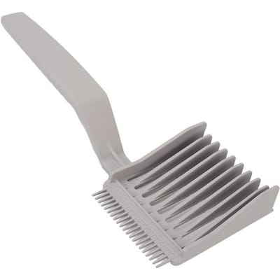1PCS Vervagen Kammen Kapper Kammen Professionele Haar Knippen Kam Gebogen Positionering Flat Top Kam Kapper Benodigdheden Voor Kapsalon grijs