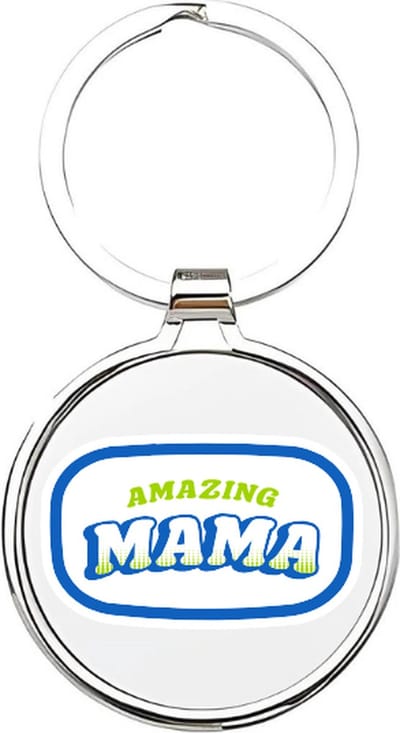 Akyol - Amazing mama Sleutelhanger - mama - Moeders - Moeder sleutelhanger - mama sleutelhanger - Sleutelhanger mam - Familie sleutelhanger - moederdag cadeautje - Mama cadeau - mom - stiefmoeder - schoonmoeder - mothersday - 4 x 7,5 CM