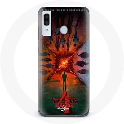 Hoesje voor Samsung Galaxy A40 Stranger Things Seizoen 4 Poster Crews of the New Theory