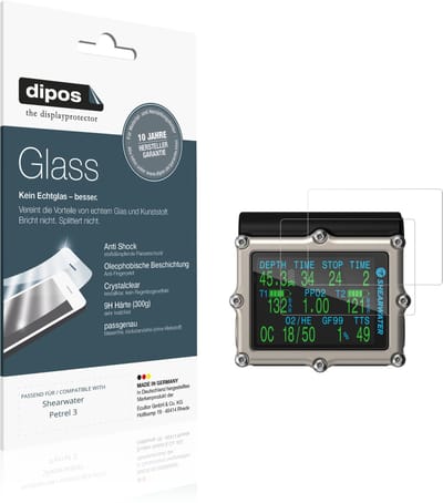 dipos – 2x Pantserfolie geschikt voor Shearwater Petrel 3 | 9H Screenprotector