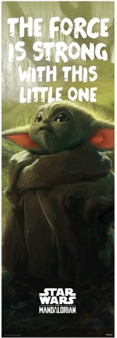 Grogu deurposter - Star Wars - Mandalorian - Boba Fett - Yoda - The Force - 53 x 158 cm