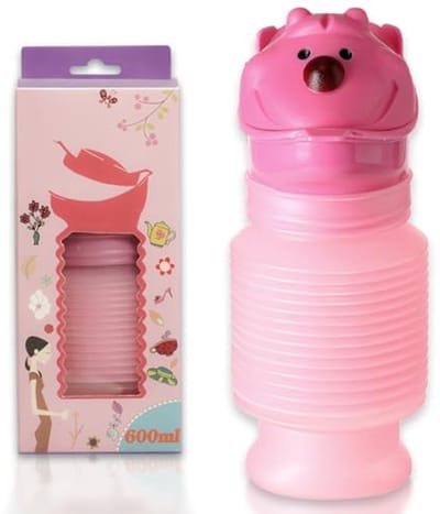 Krimpbaar urinoir 600 ml - Opvouwbaar, lekdicht en uniseks - Draagbaar toilet voor reizen, camping en auto